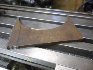 Piece of scrap steel sheet 1010