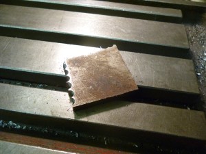 Piece chain drilled and sawn out 1012